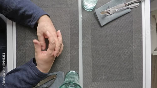 Time lapse of man twiddling one's thumbs