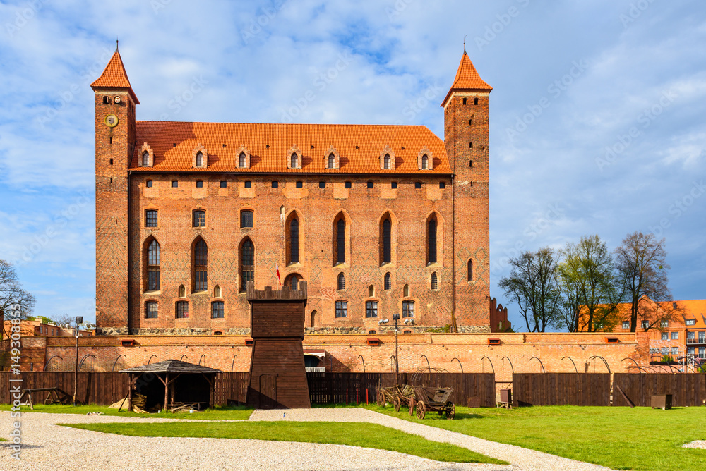 The Castle of the Teutonic Knights in Gniew. Built at the turn of the 14th Century and located near the Vistula River in northern Poland.