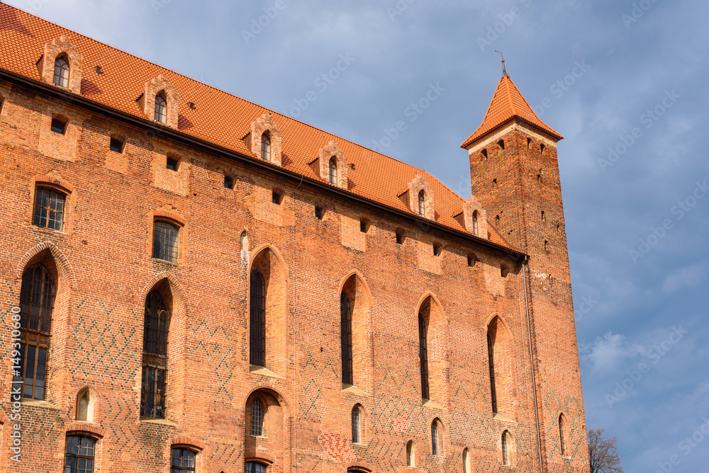 The Castle of the Teutonic Knights in Gniew. Built at the turn of the 14th Century and located near the Vistula River in northern Poland.

