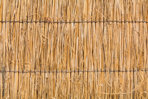 Obraz na plátně detail of Japanese thatched roof texture background