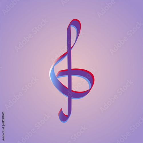 Treble clef. Logo template