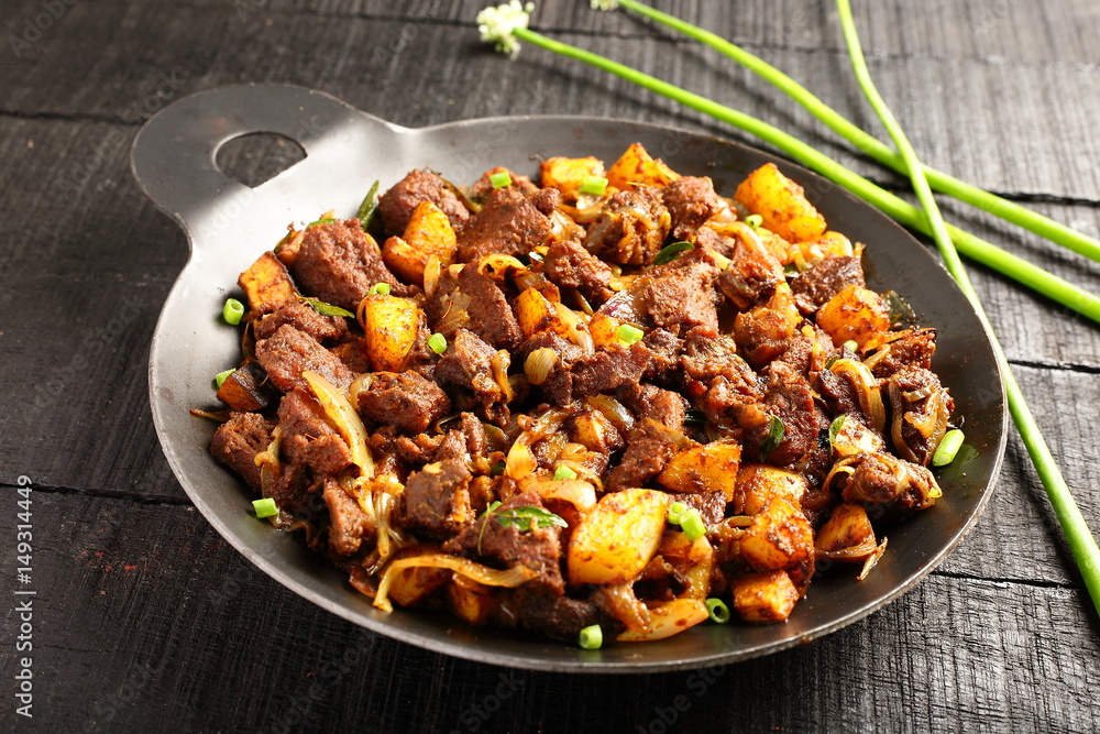 Authentic Indian cuisine-Mutton roast Authentic Indian cuisine-Mutton roast