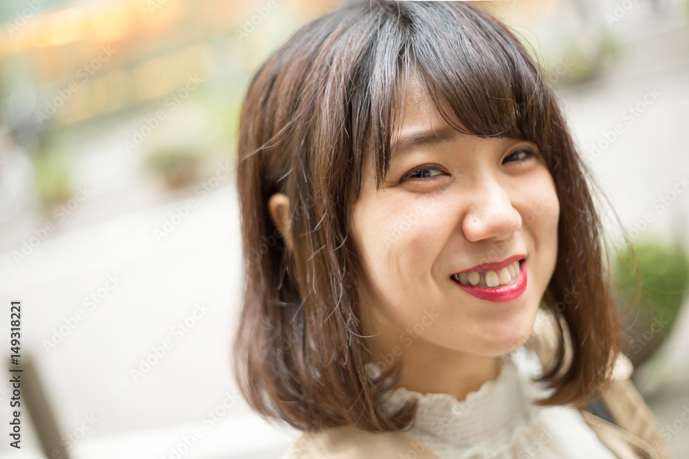 笑顔が可愛い 女性 Stock Photo Adobe Stock