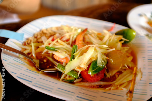 Som tom (papaya salad) in Chiang Mai, Thailand