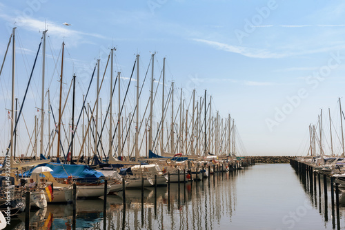 Ssailing yachts at a port of Baltic Sea. Northern Germany, coast of Baltic Sea am 09.06.2016 photo