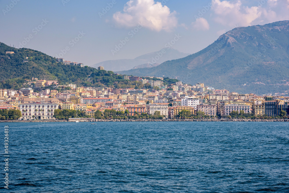 City of Salerno seen from the sea