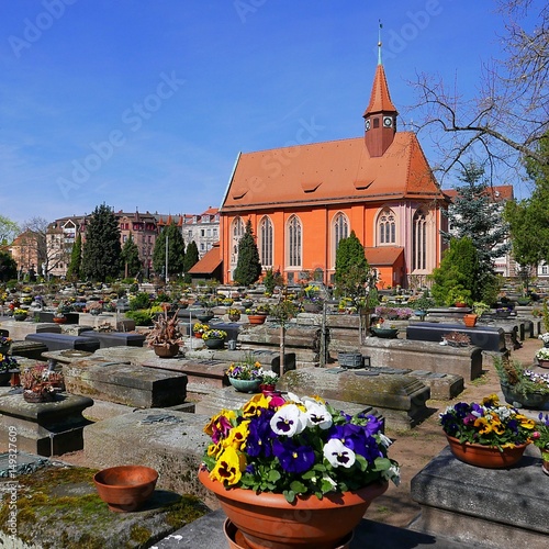 St. Johannis Friedhof im Frühling photo