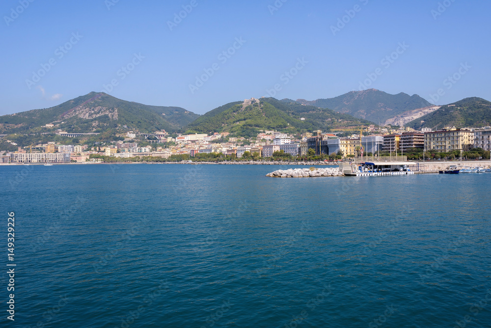 View of Salerno coastline