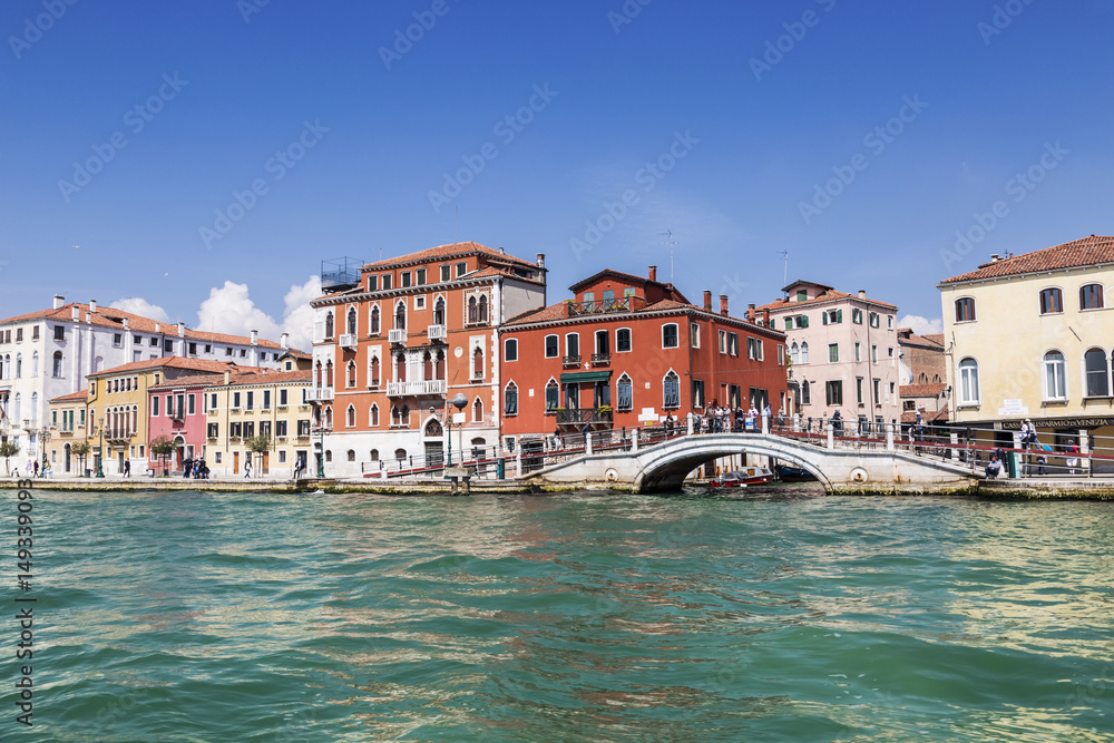 A view of the city from the Grand canal,Venice, Italy