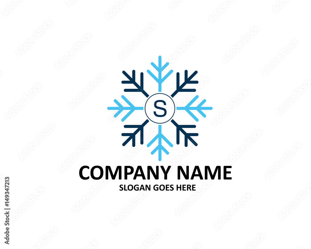 S Snow Letter Logo