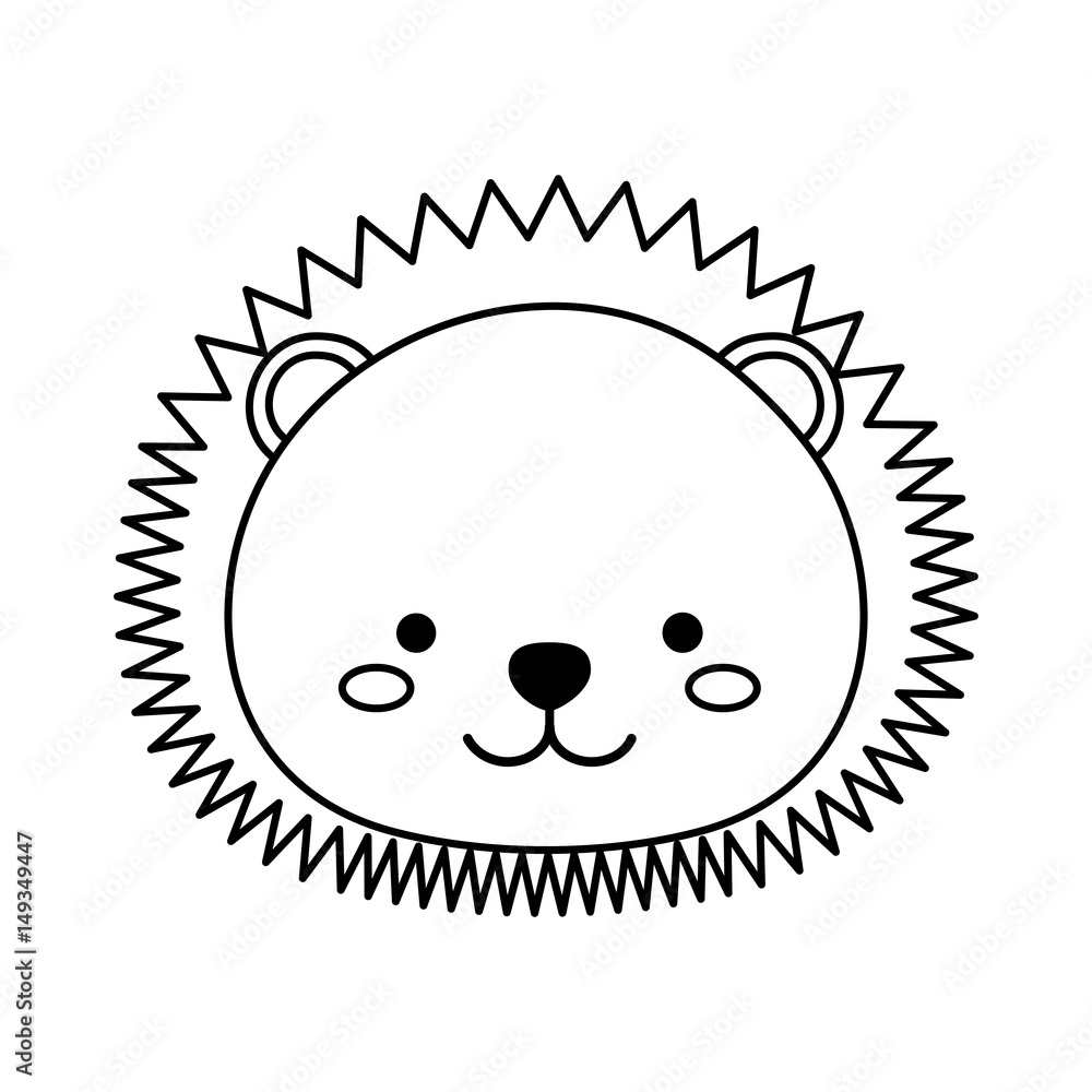 kawaii porcupin animal icon over white background. vector illustration kawaii porcupin animal icon over white background. vector illustration