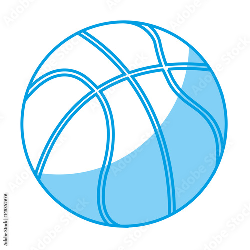 basketball ball icon over white background. sports equipment concept. vector illustration