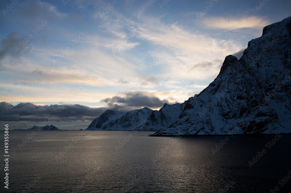 Sonnenuntergang bei A, Norwegen