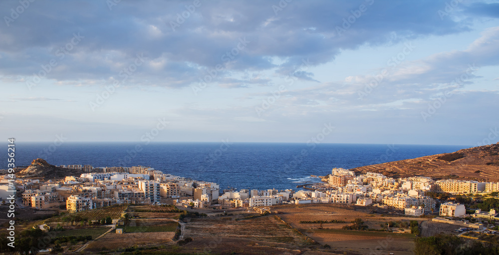 Views over Marsalforn and the Gozitan countryside - Malta