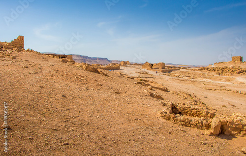 nature, rock, masada, landscape, israel, landmark, ruin, sea, wall, yellow, travel, tourism, sky, stone, history, old, famous, dead, desert, architecture, fortress, historic, ancient, dry, east, roman