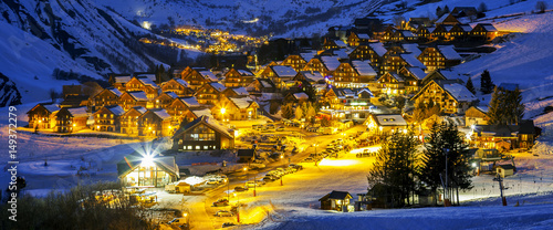 View of Saint Jean d'Arves by night photo