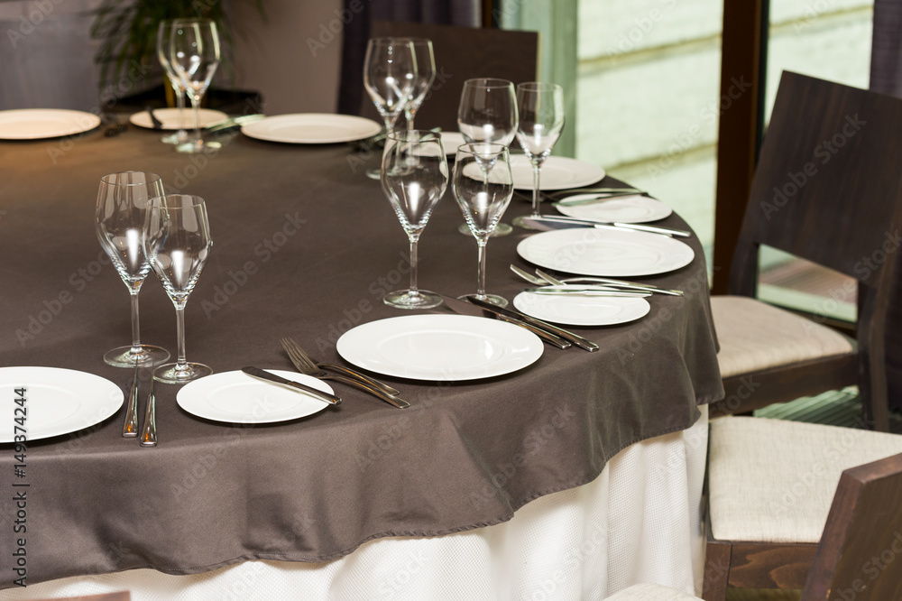 A table in the restaurant A table in the restaurant