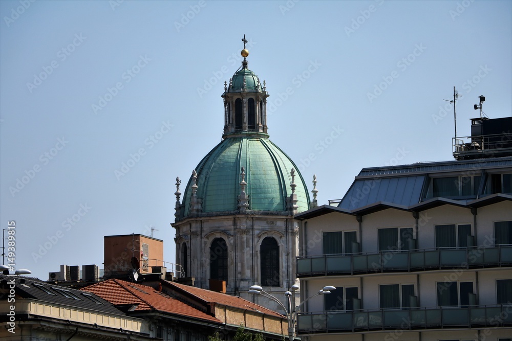Cathedral of Como in Como at Lake Como, Lombardy Italy 