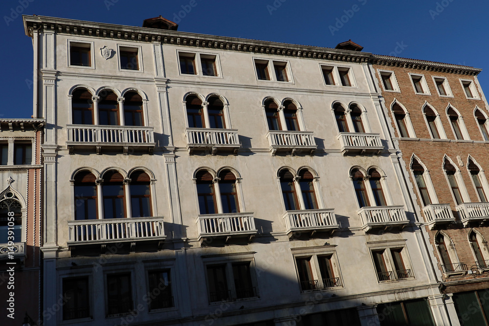 Typical old houses in Venice, Italy