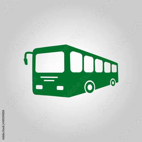 Bus sign icon. Public transport symbol. Flat design style.