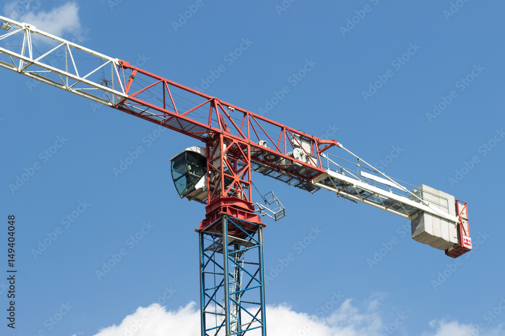 Tower crane used in the construction of multi-storey buildings