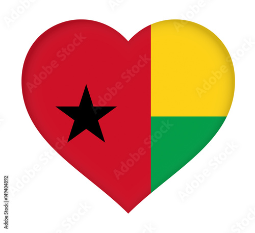 Free Download Flag of  Guinea Bissau shaped like a heart - GFXLoad