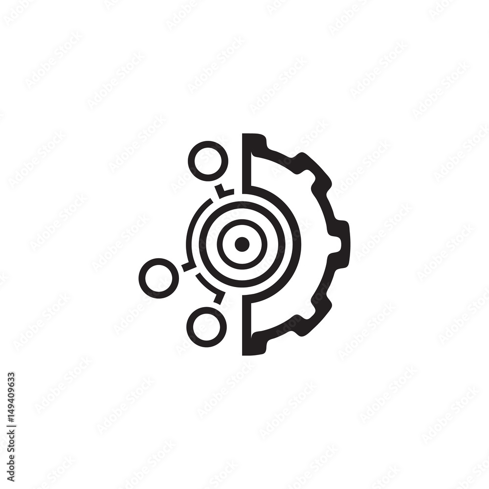 Set Up Goals Icon. Flat Design.