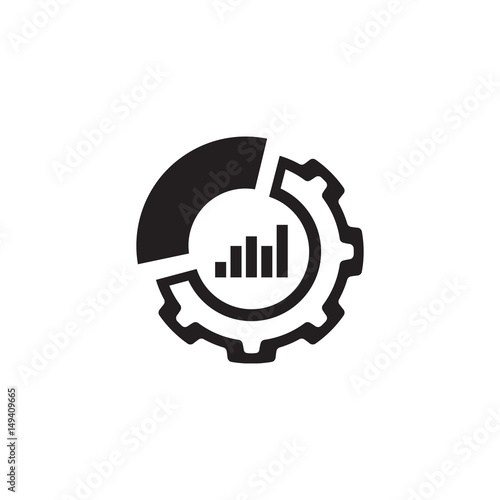Set Up Analytics Icon. Flat Design.