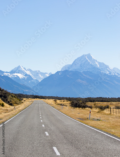 Route Richtung Mount Cook 