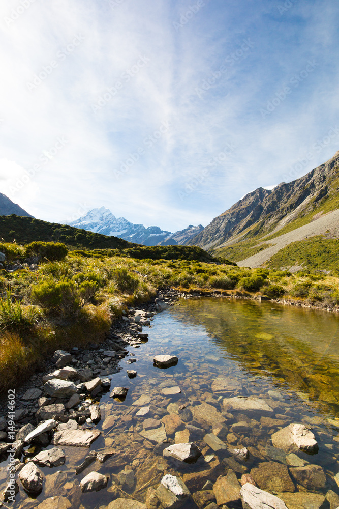 Fototapeta premium Mount Cook Track in Neuseeland