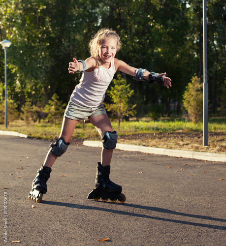 Child on roller skates