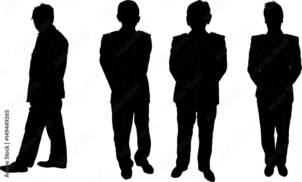 警備員のシルエット Stock ベクター Adobe Stock