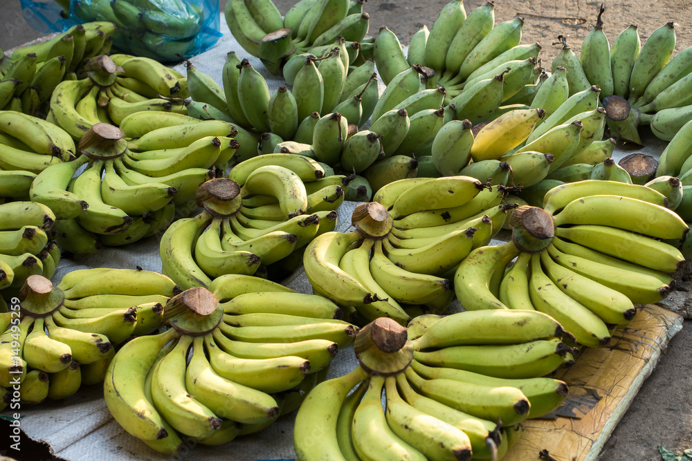 Banana sell in market. Viet Nam