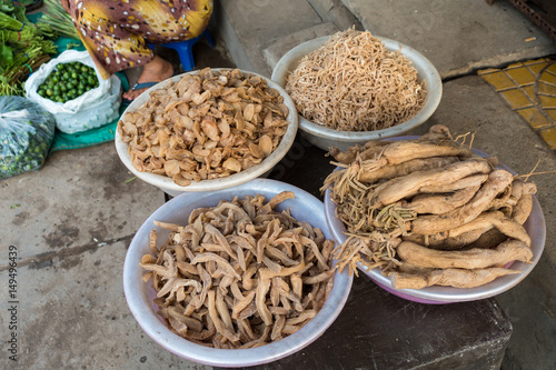 Pickled radish chinese for sell in market photo