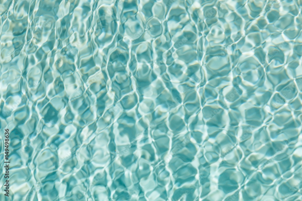 Fotografie Water patterns in a swimming pool with a green bottom.