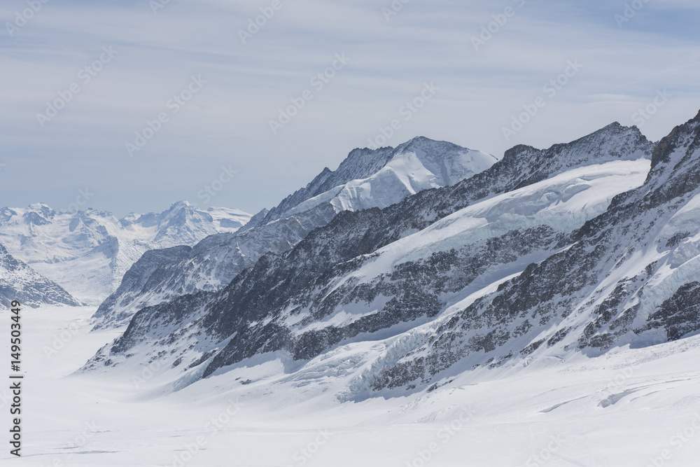 Fototapeta premium Swiss mountain, Jungfrau, Switzerland, public view point