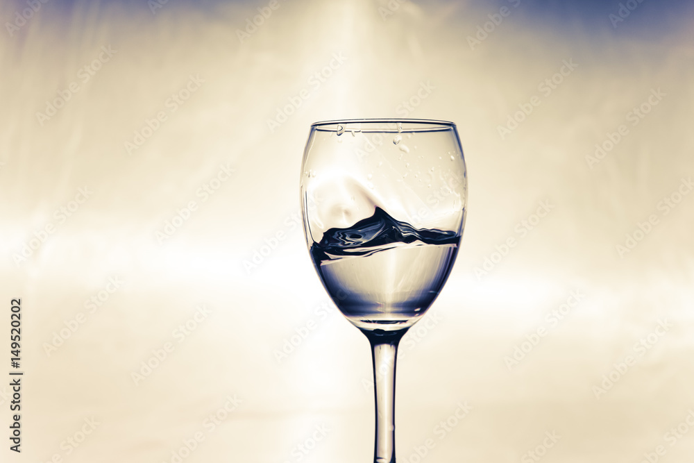 Storm in a glass with white wine