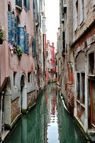 Venice lagoon - day view of a canal  Venezia  Italy