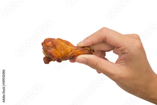 Hold a new orlean chicken wing.