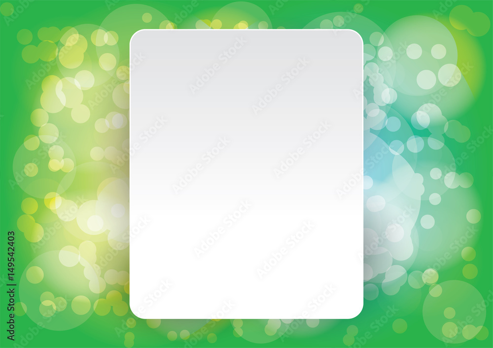  Abstract vector layout, bokeh green background