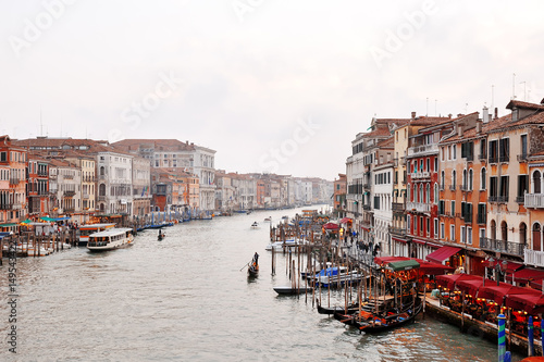 Venice grand canal in a foggy misty day, Italy © tanialerro