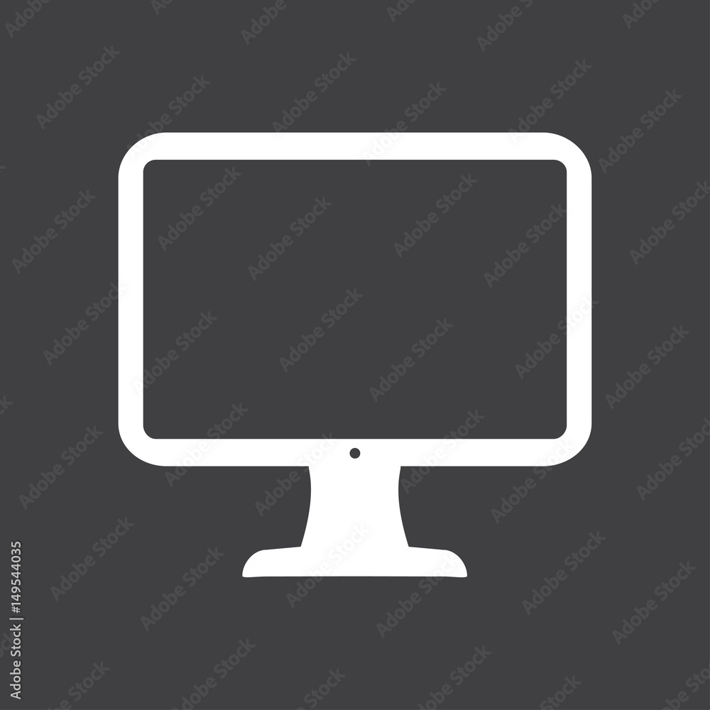 Сomputer display sign icon. Flat design style. Сomputer display sign icon. Flat design style.