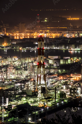 水島コンビナート工場夜景 © salyu