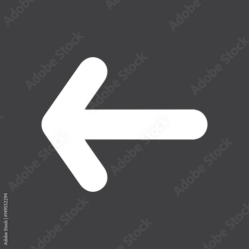 Arrow icon. Pointer direction for land navigation.