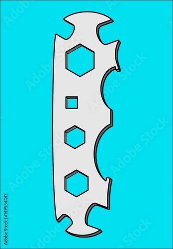 WRENCH UNIVERSAL PATTERN
tool for tightening nuts and bolts
