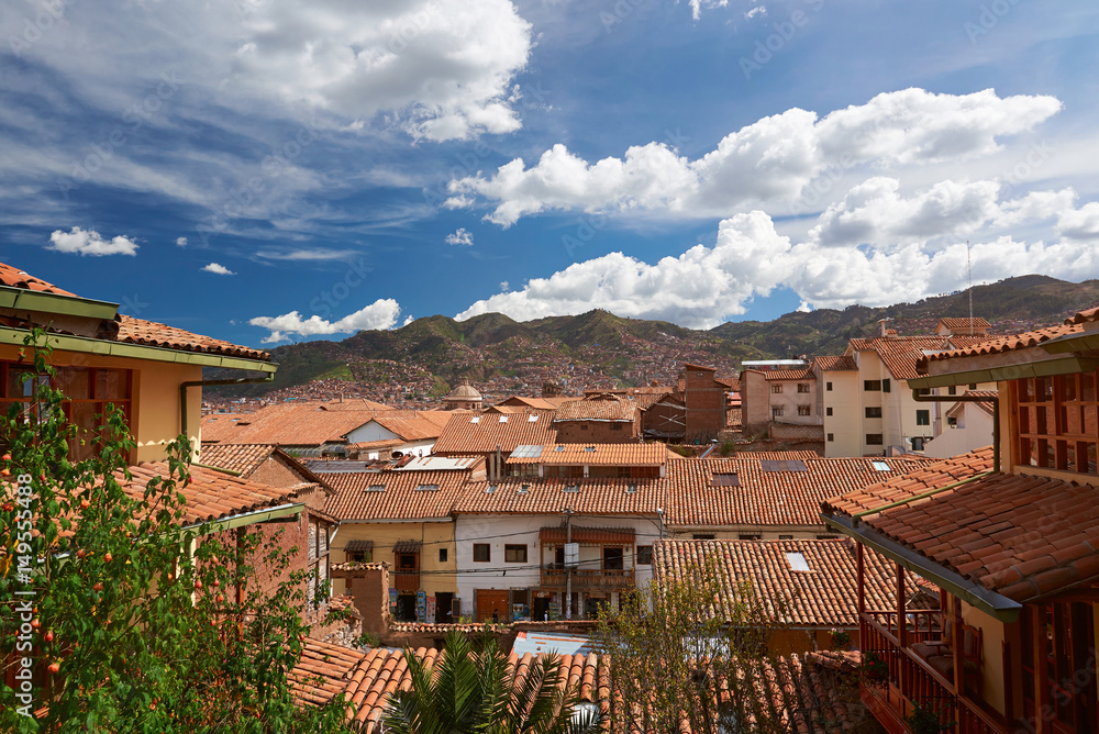 Panorama of cusco city