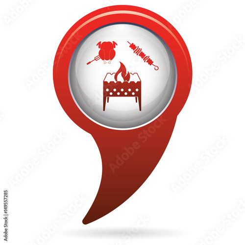 Brazier kebab and chicken icon