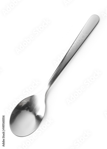 silver spoon isolated on white