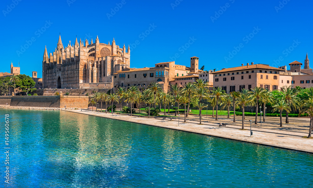 Spanien Palma de Mallorca Stadt Kirche Kathedrale La Seu Spanien Palma de Mallorca Stadt Kirche Kathedrale La Seu