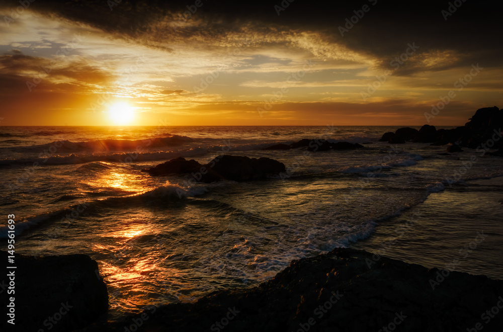A Sunrise Storm over Snapper Rocks Beach